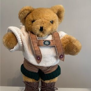 Mary Meyer 1992 Heritage Teddy Bear Alpine Outfit Sweater & Boots Vintage Plush